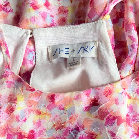 She + Sky Multicolor Floral Kids Dress size large - Picture 8 of 11